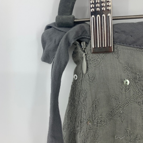 Fossil womens 4 skirt cotton sequins layered frayed hems romantic boho cottage - Picture 8 of 10